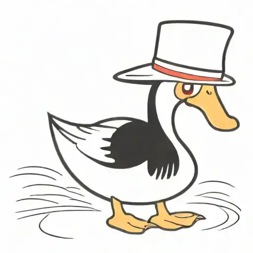 Duck With Vietnamese Hat On