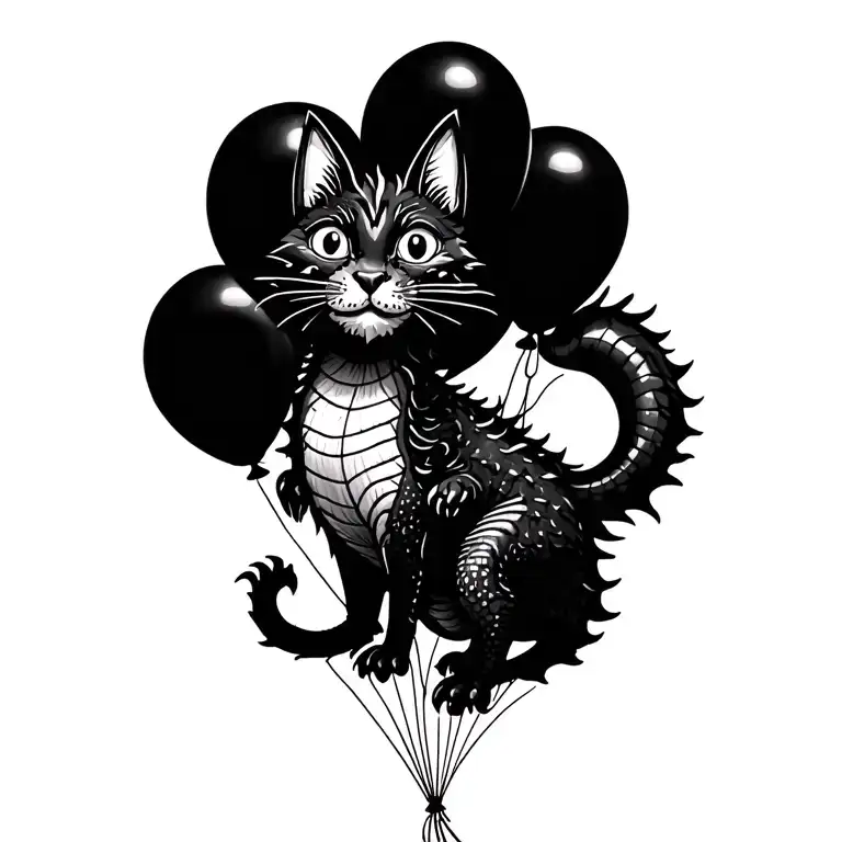 Dragon Cat Balloons