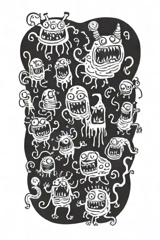 Monster Doodle Sheet Ghost