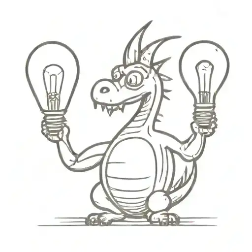 Dragon And Lightbulb