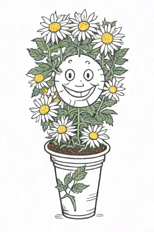 Chamomile Smiling In Pot Marijuana