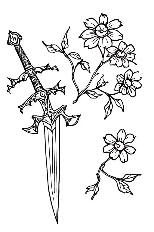 Sword And Flowers