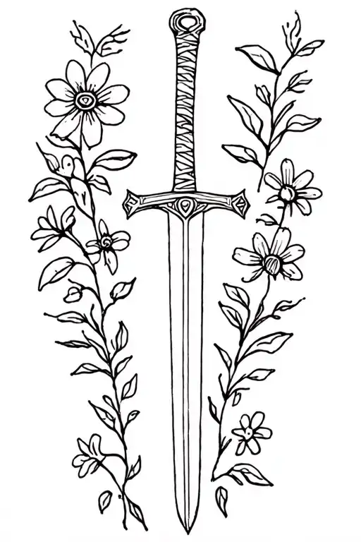 Sword And Flowers