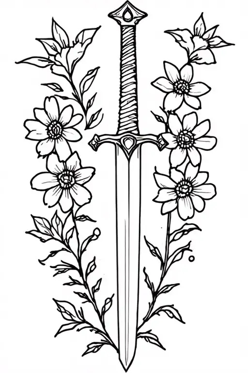 Sword And Flowers