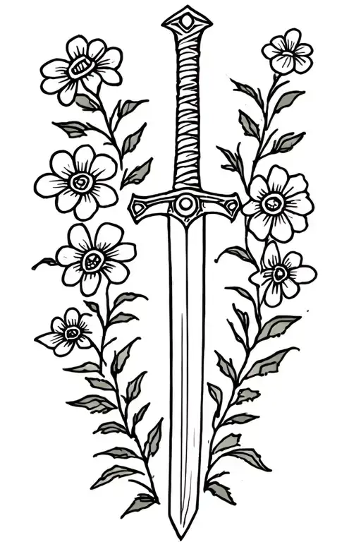 Sword And Flowers