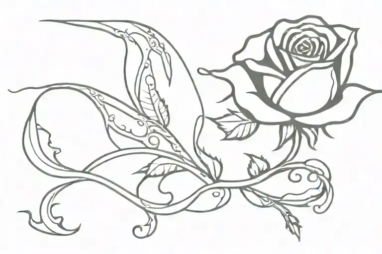 Rose With Banner