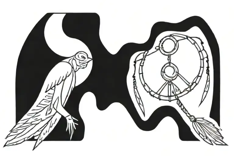 Dream Catcher Moon Arrow