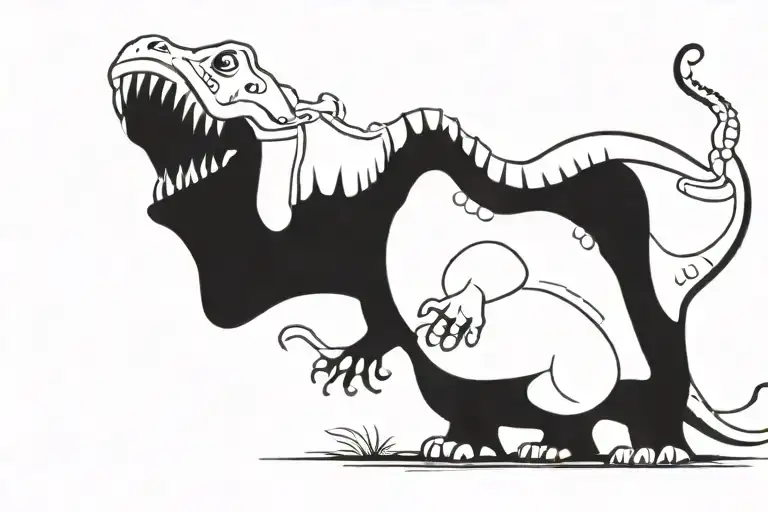 Funny Dinosaur Holding A Beer