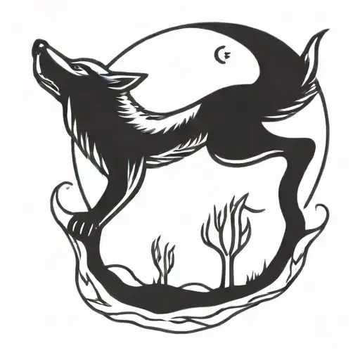 Wolf Howling At The Moon