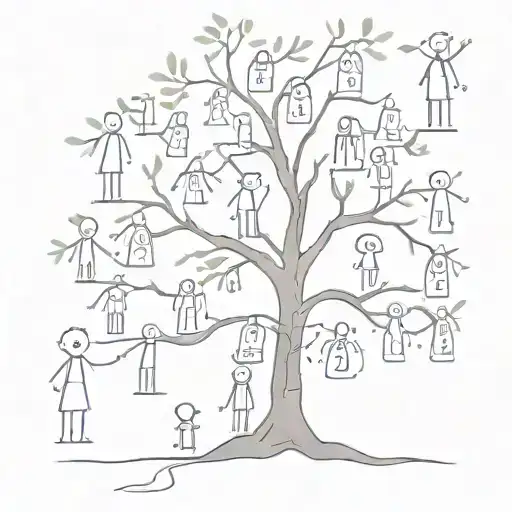 Family Tree With Each Branch Representing A Different