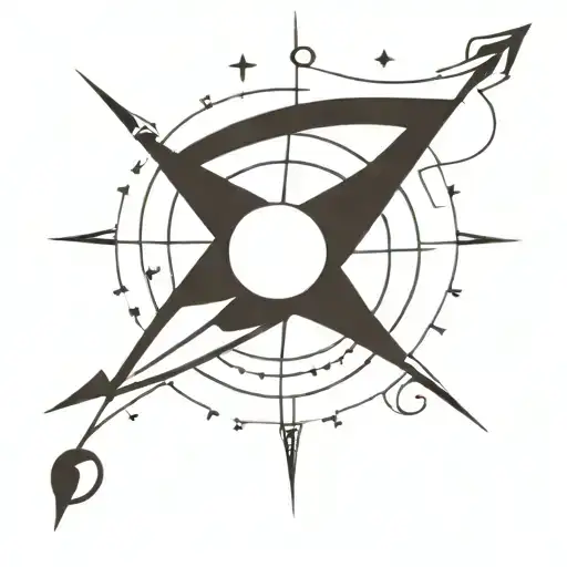 Compass Dot Work Design