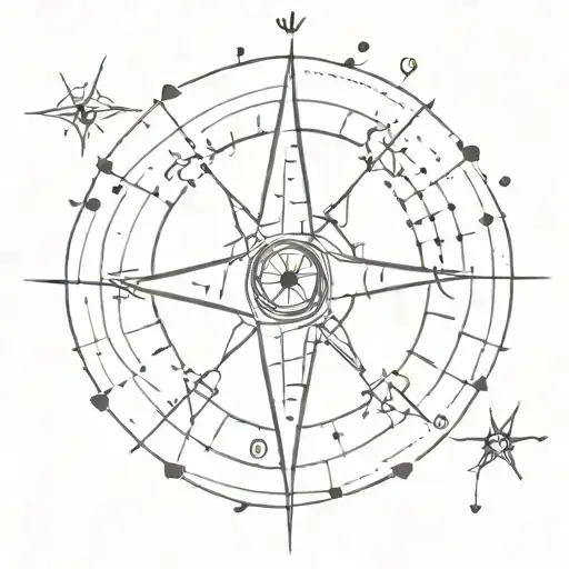 Compass Dot Work Design
