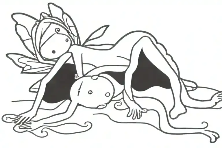 Fairy Lying On A