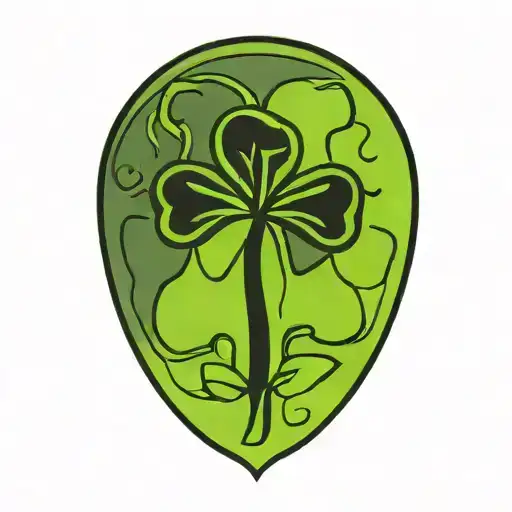 Celtic Four Leaf Clover Tattoo Inspired Design