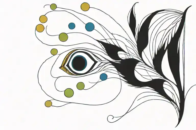 Colourful Peacock Feather