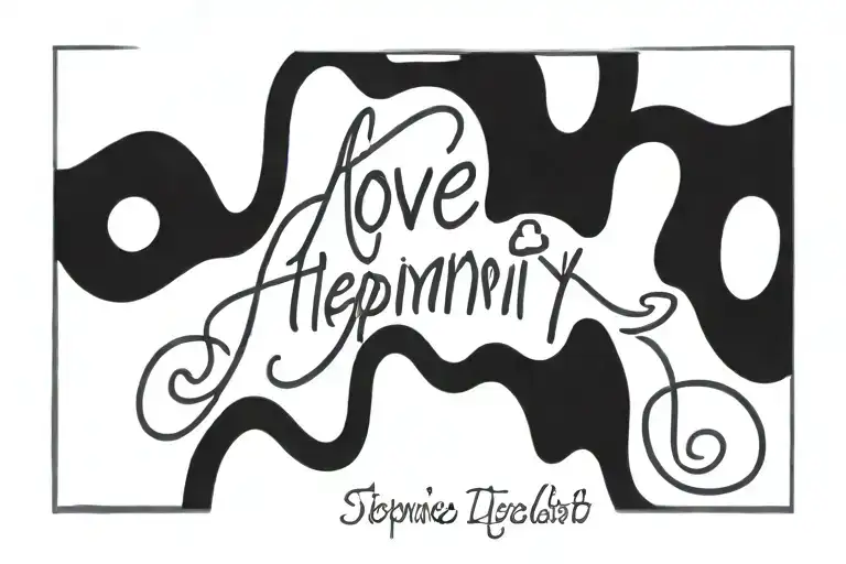 Infitity Symbol With Text 'Love Stephanie