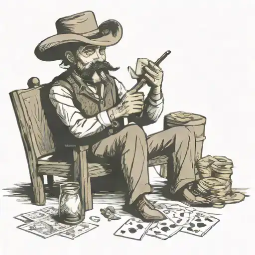 An Old Western Poker Game