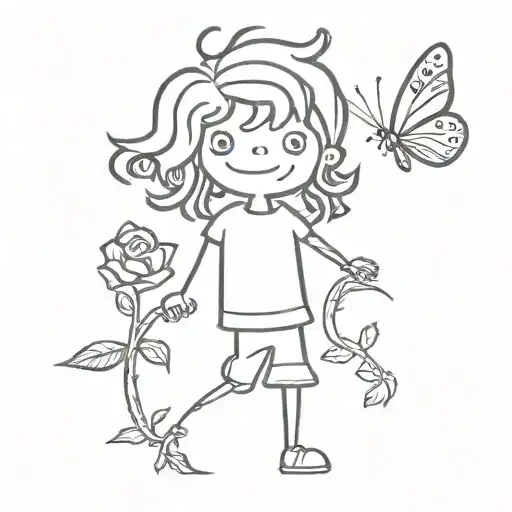 Saad With Rose And Butterfly