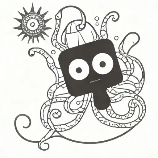 Robot Octopus With Dmt Symbols Incorporated