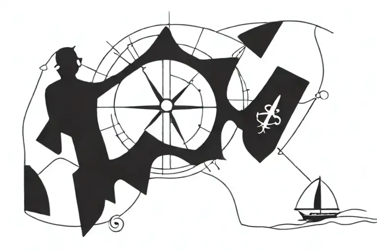 Travel Airplane Ship Compass