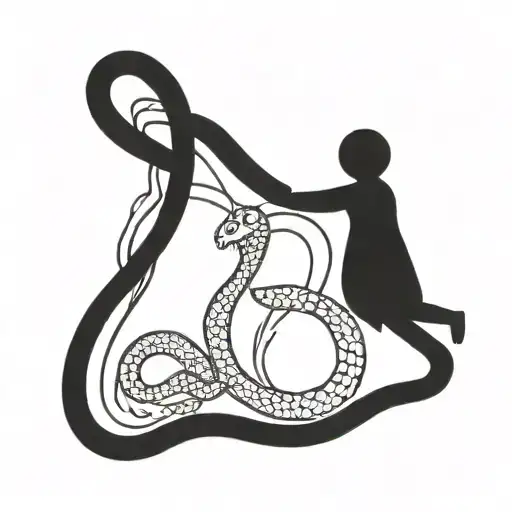 Half Moon And Snake Wrapped