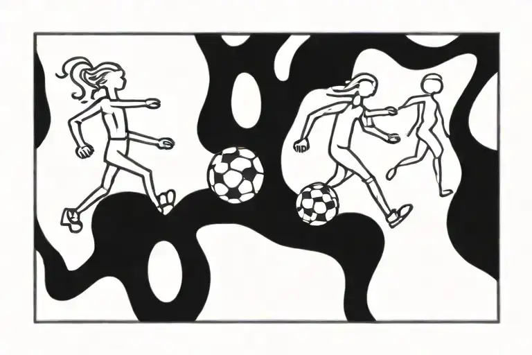 Football And Women Full Body