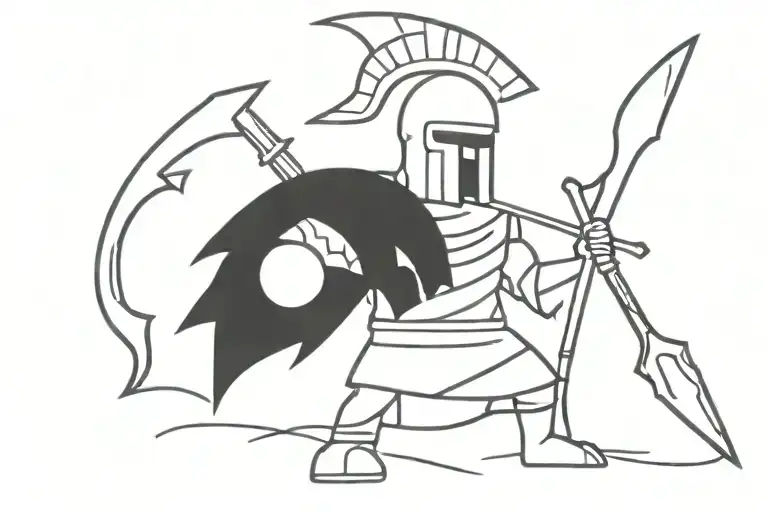 Spartan Warrior Holding