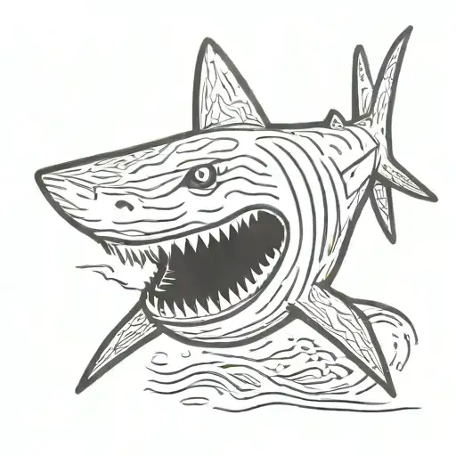 Shark Line Art
