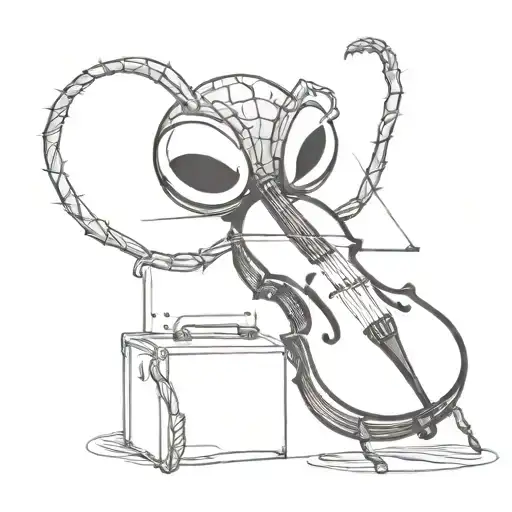 Oreo Violin Head Spider With Violin Case