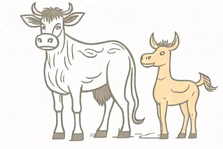 Cow And Llama