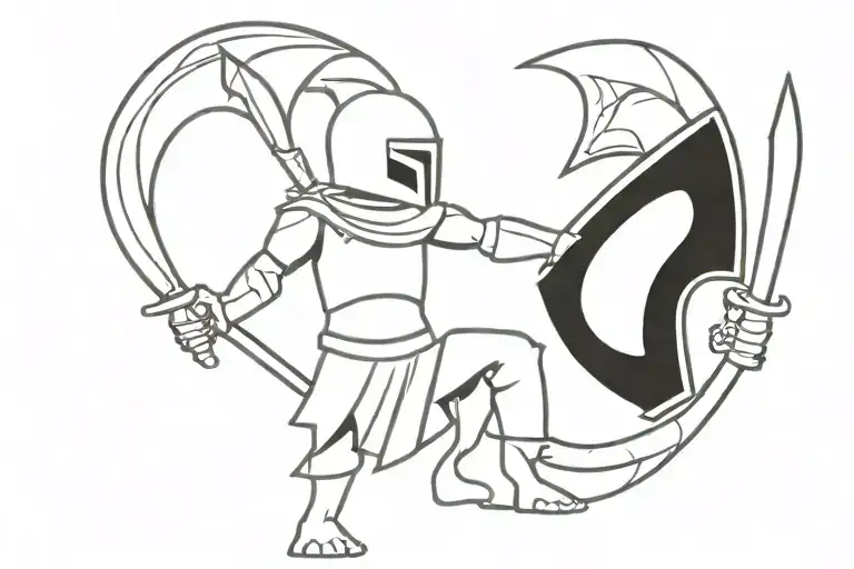 Spartan Warrior Holding Each Other