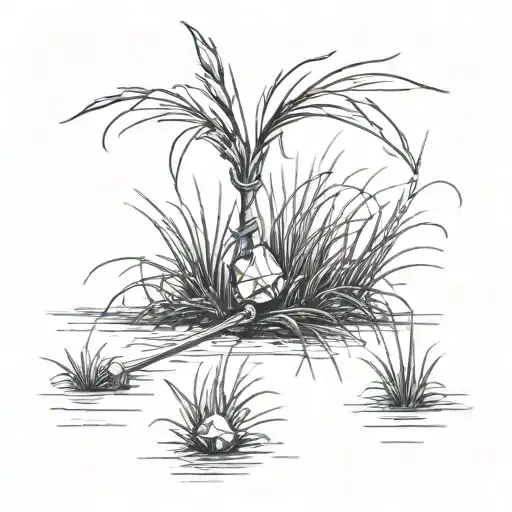 A Single Strand Of Grass With A Small Diamond Balanced On Top Of It