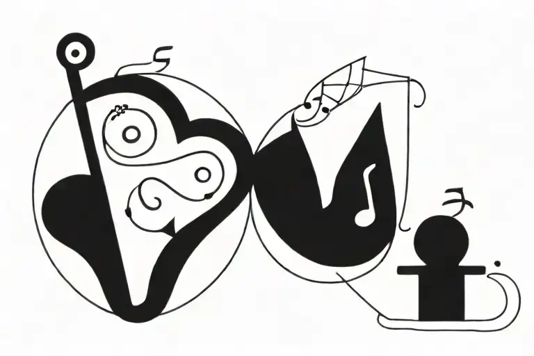 Religious Symbols Merging With Musical