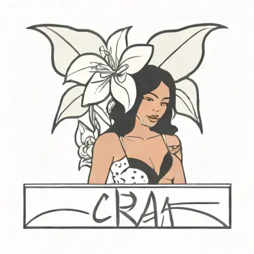 First Name Ciara With Orchid Cattleya