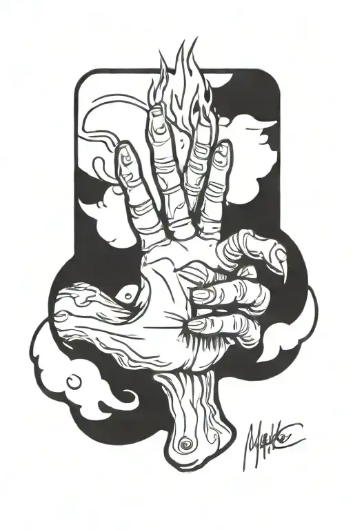 Make The Hand Like It Is On Fire