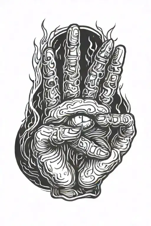 Make The Hand Like It Is On Fire