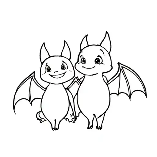 Cute Disney Female Bat Best Friends