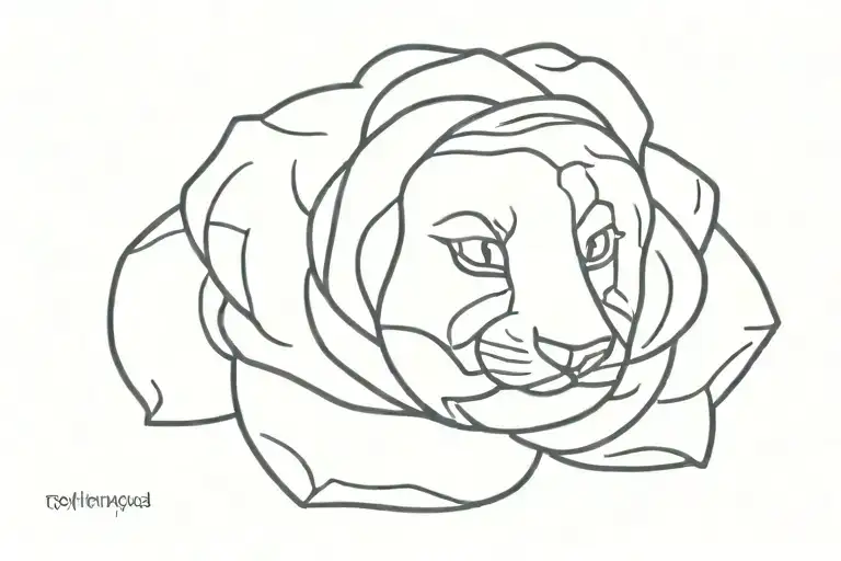 Rose With A Tiger Head