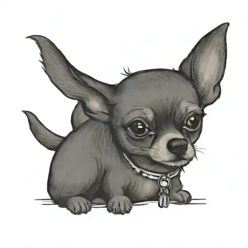 A Chihuahua Sitting On The Moon