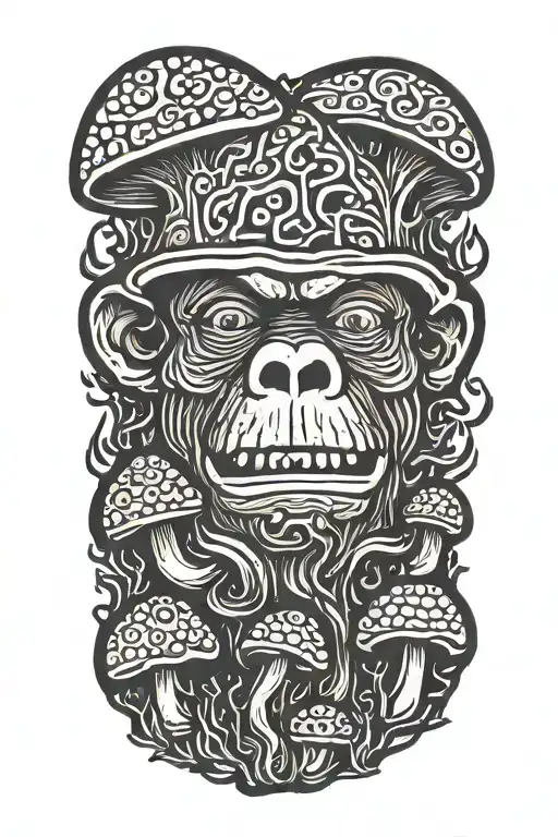 Mushroom Stoned Ape