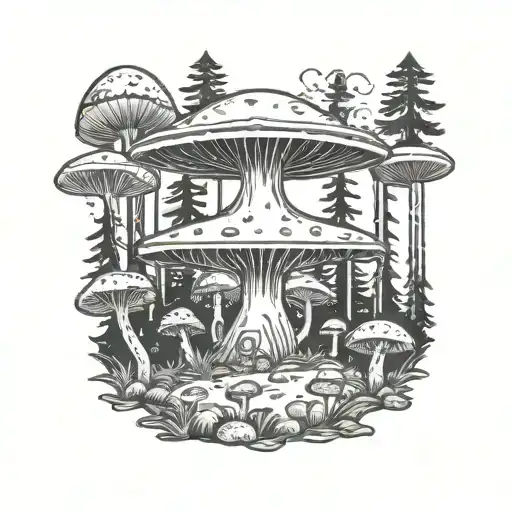 Mushroom Ufo Forest