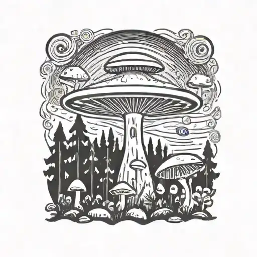Mushroom Ufo Forest