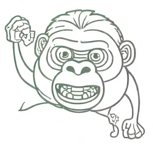 Gorilla Mouth With 5