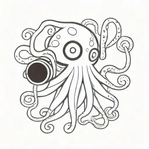 Anime Squid Wrapping Its Tentacles