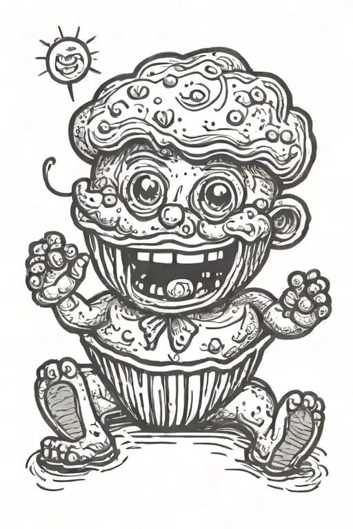 Baby With A Smiling Muffin