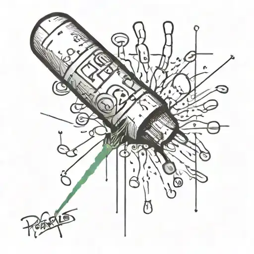 Broken Percocet Pill Capsule