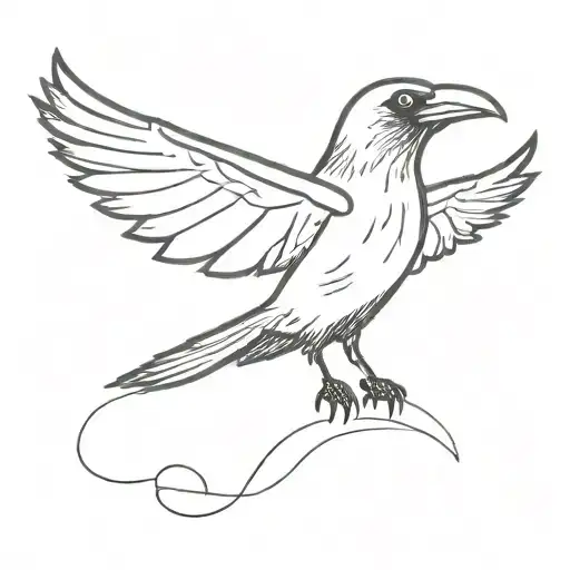 Raven Flying