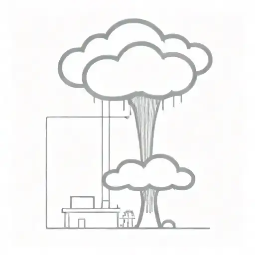 An Abstract Nuclear Explosion Mushroom Cloud Destorying A Major City
