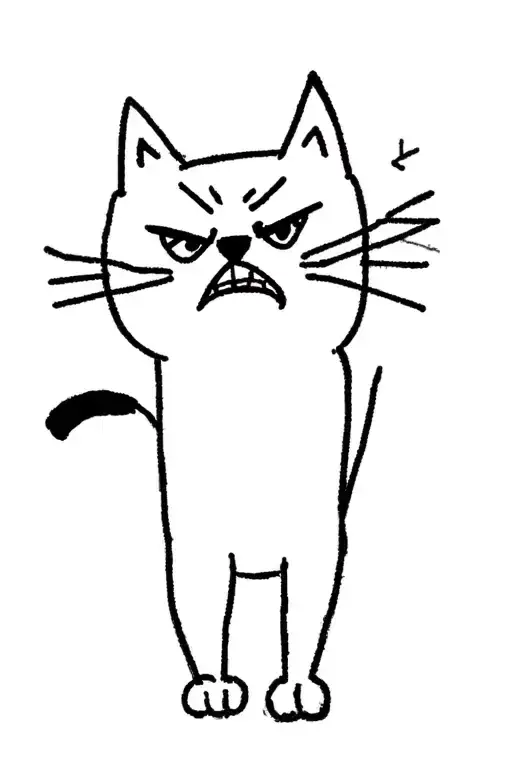 1 Angry Cat 1 Happy Cat