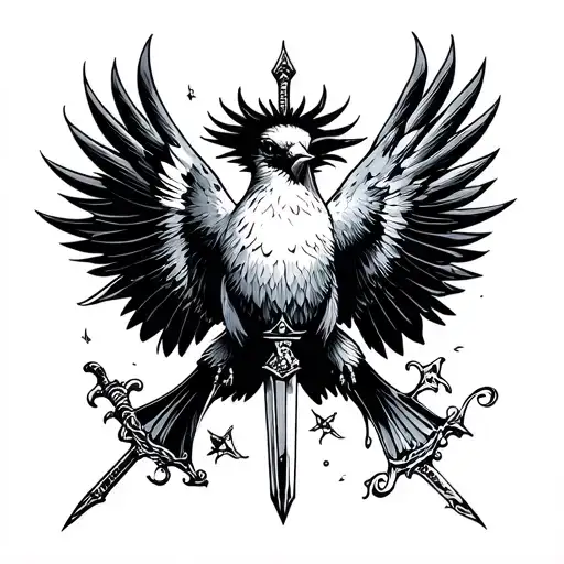 A Swallow With A Sword